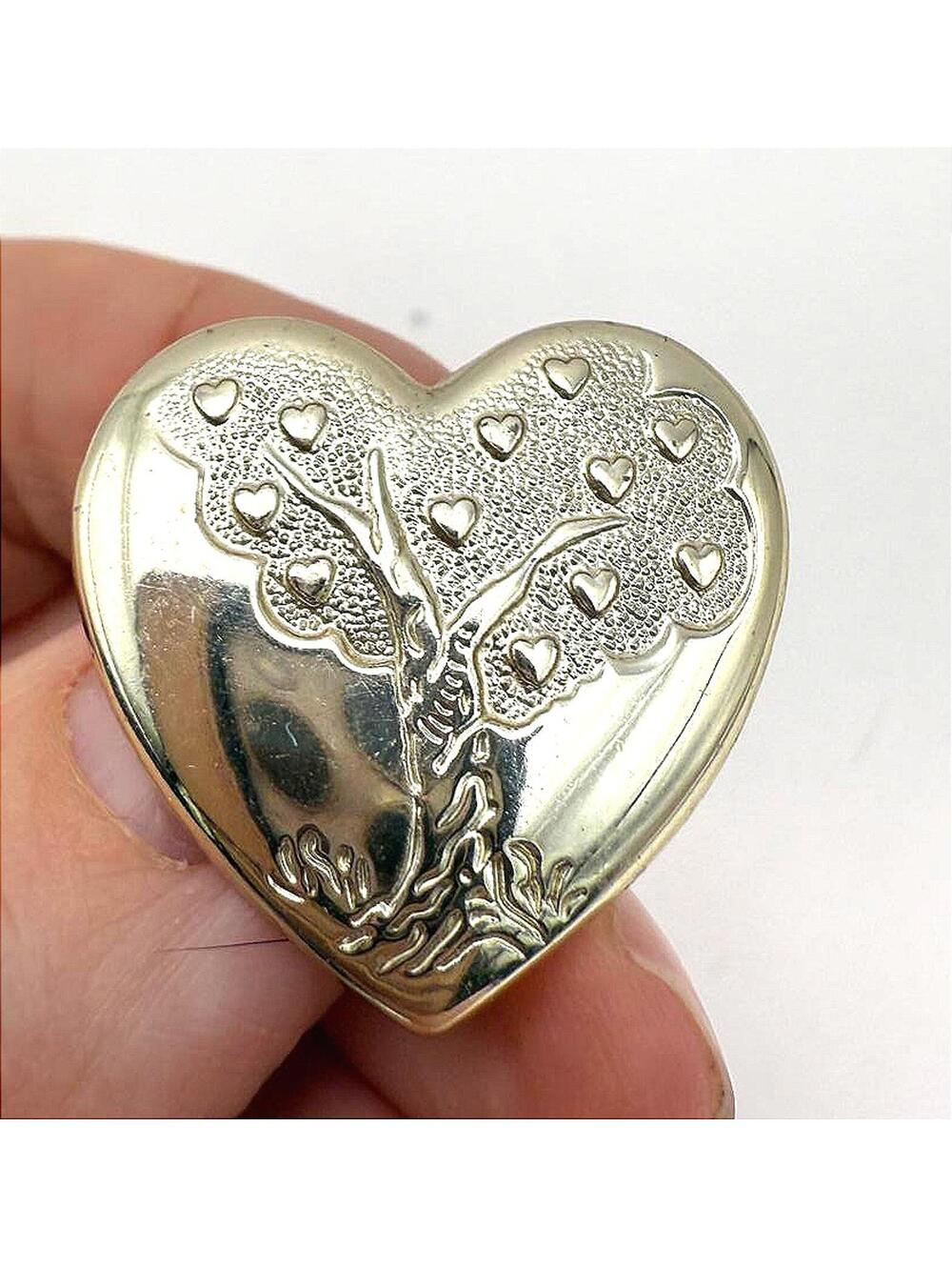 Vintage The Variety Club Heart-Shaped Silver Tone Pin Brooch